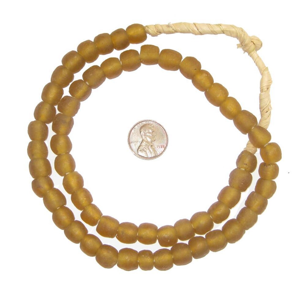 The Bead Chest® African Recycled Glass Beads, 9mm - Full Strand Eco-Friendly Fair Trade Sea Glass Beads from Ghana Handmade Ethnic Round Spherical Tribal Boho Krobo Spacer Beads